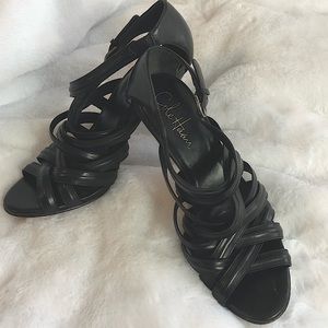 Cole Haan Black Strappy Heels
